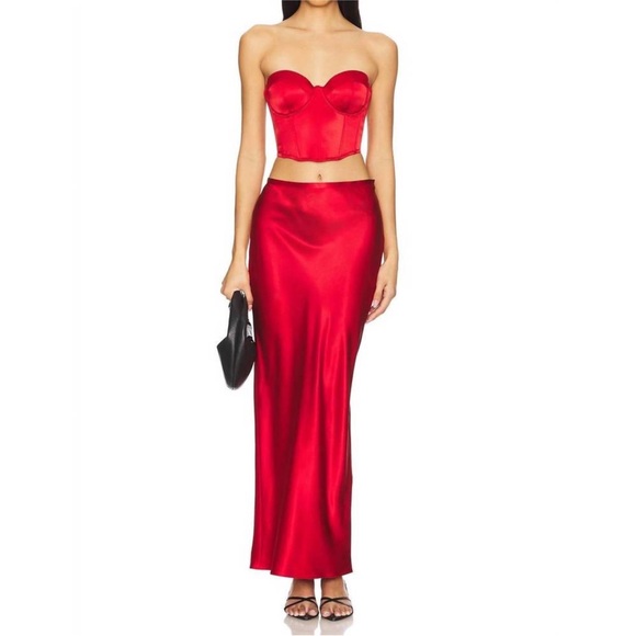Fleur Du Mal Silk Bias Cutout Skirt - Picture 1 of 4